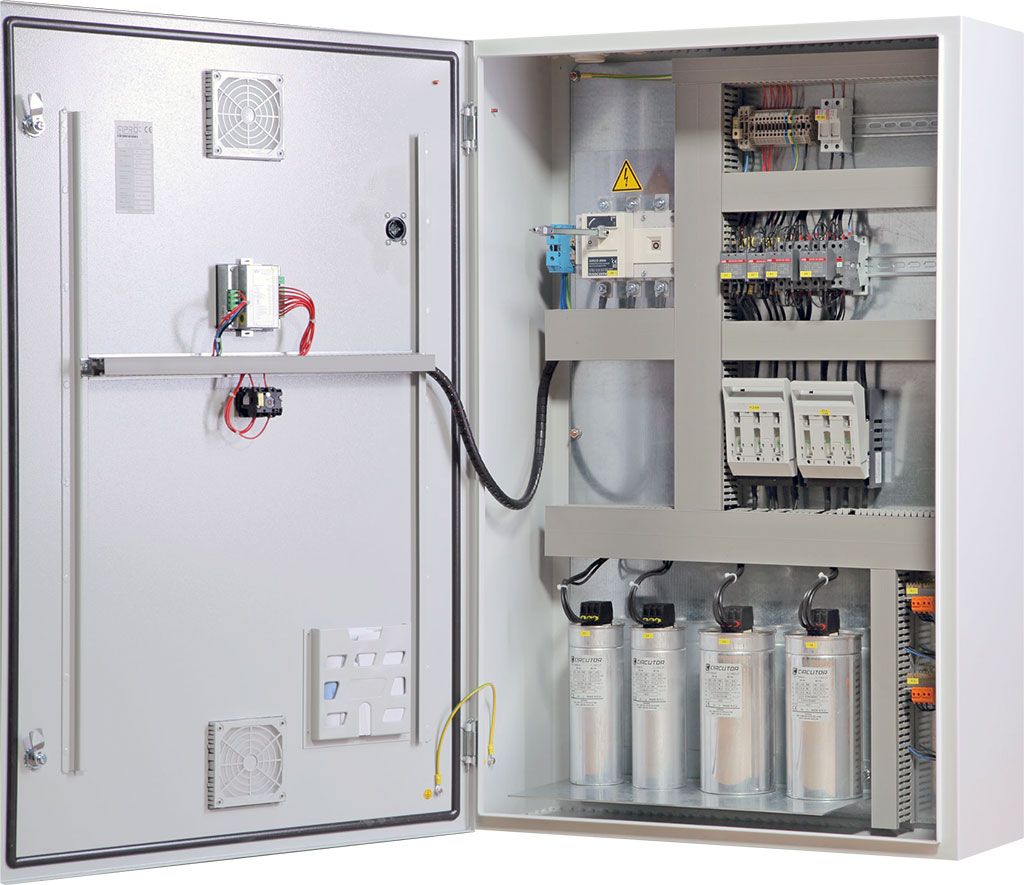 Panel capacitor bank